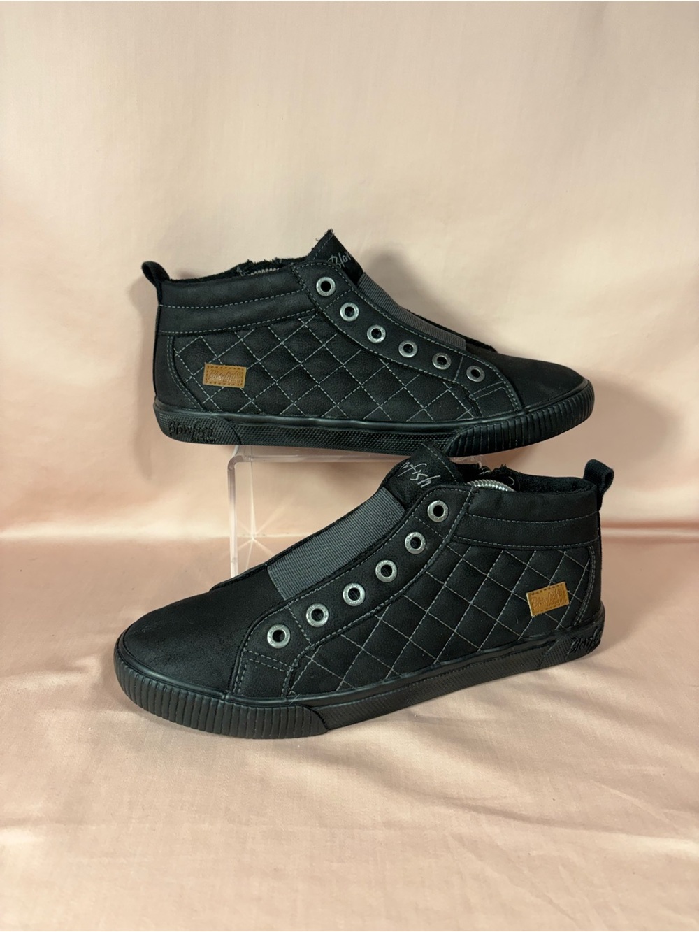 Blowfish Malibu Frazz Quilted Women's Black Mid Sneakers Size 10
